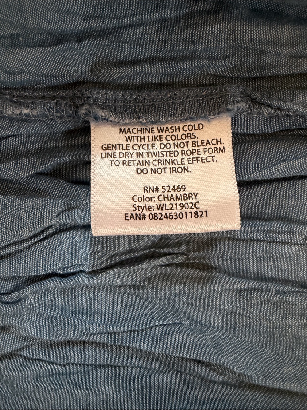 White Stag Tiered Maxi Skirt Women XL Blue Cotton Chambray Boho Coastal Cowgirl - Picture 7 of 9